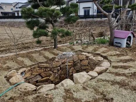 분수대 시공 시공 현장 사진
